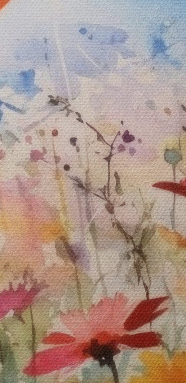 Une aquarelle de fleurs et d'un papillon Une aquarelle de fleurs et d'un papillon