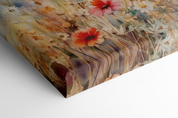 Une peinture de fleurs et d'herbe Une peinture de fleurs et d'herbe