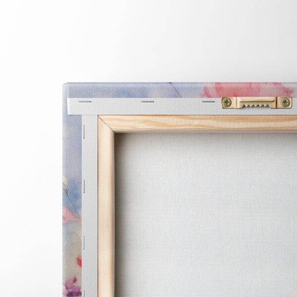 A painting of flowers in a field A painting of flowers in a field