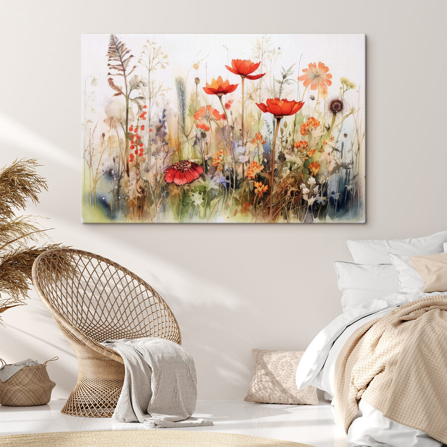 Tableaux Une peinture de fleurs et de plantes – Image 3