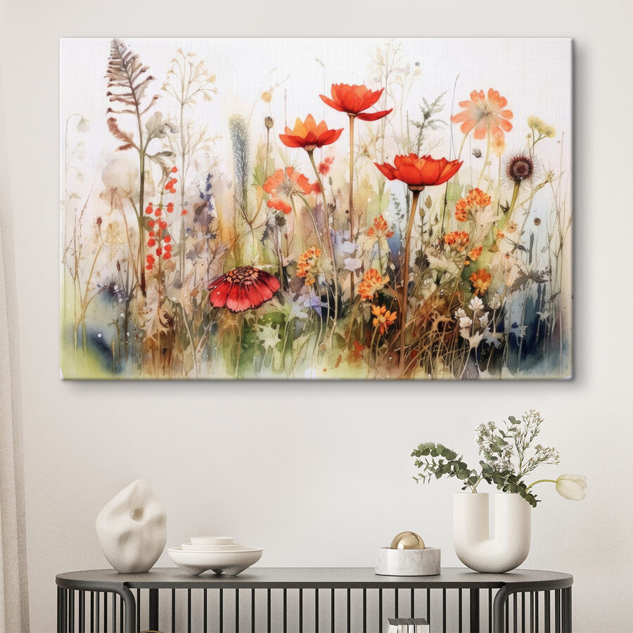 Tableaux Une peinture de fleurs et de plantes – Image 4
