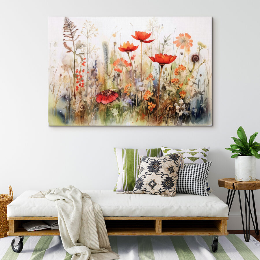 Tableaux Une peinture de fleurs et de plantes – Image 5