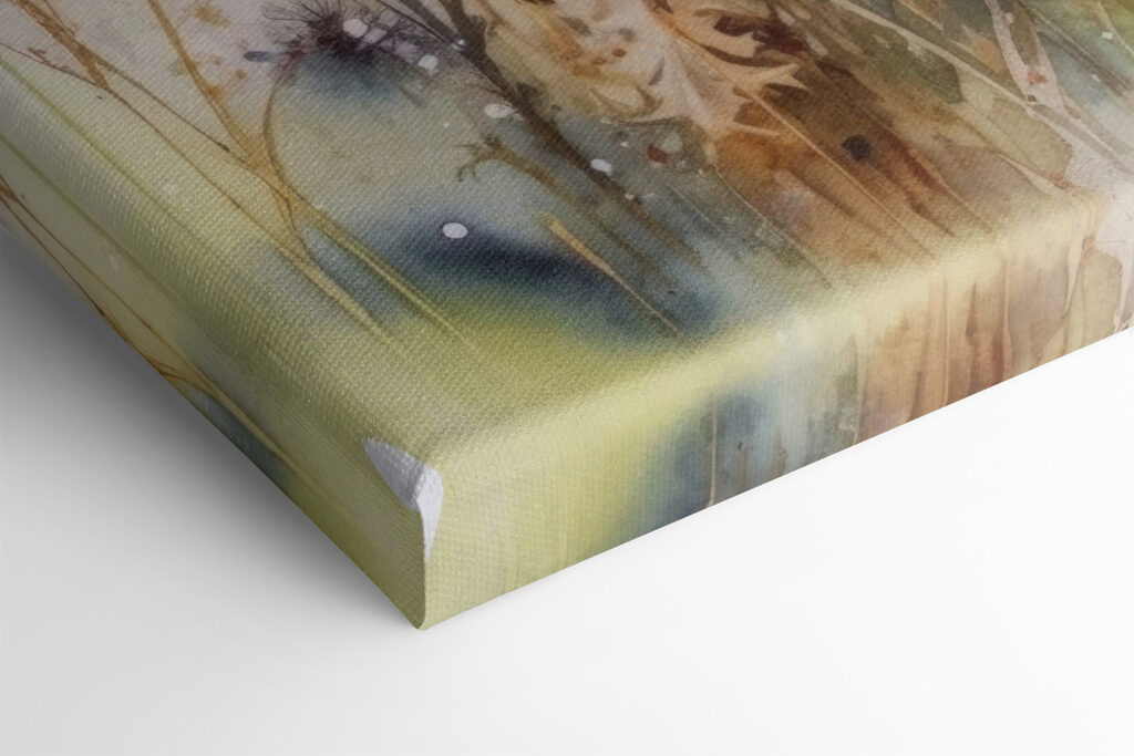 A painting of flowers and plants