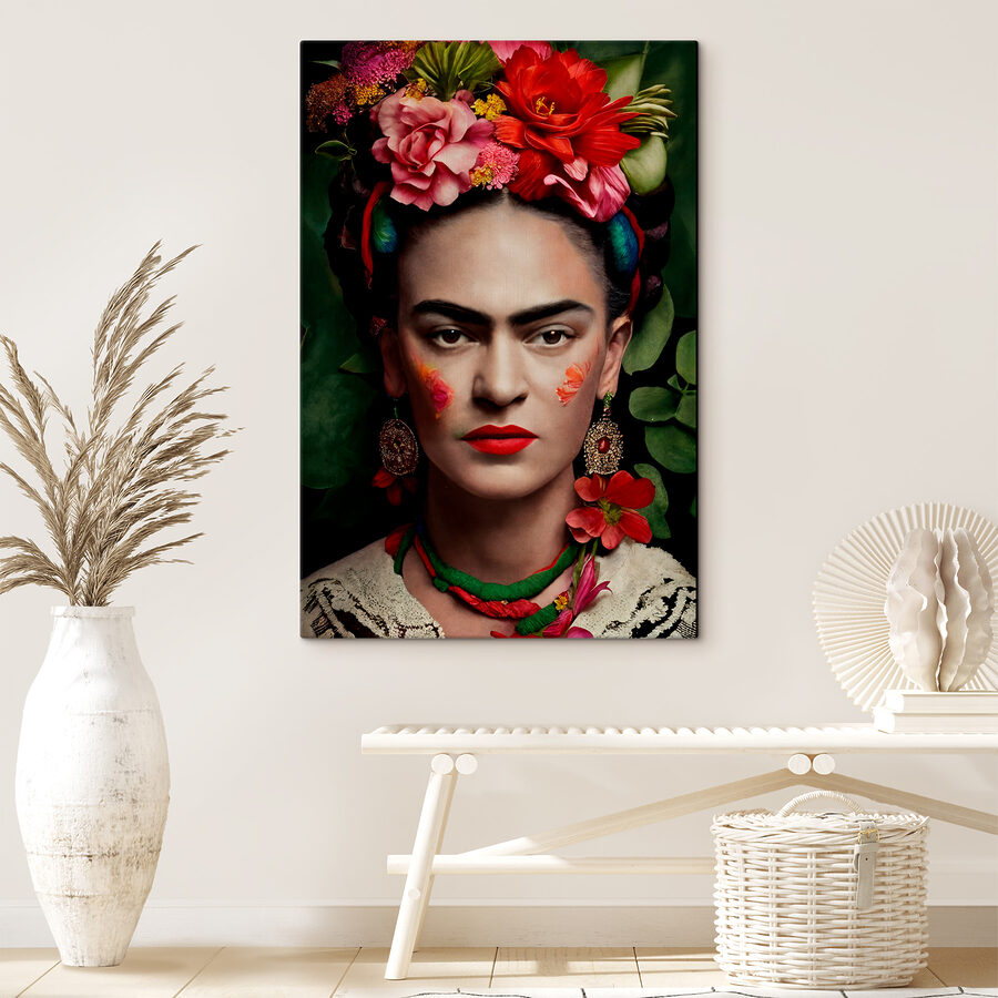 Une femme avec des fleurs dans les cheveux