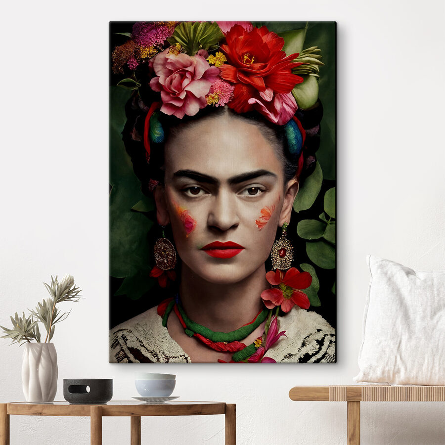 Une femme avec des fleurs dans les cheveux