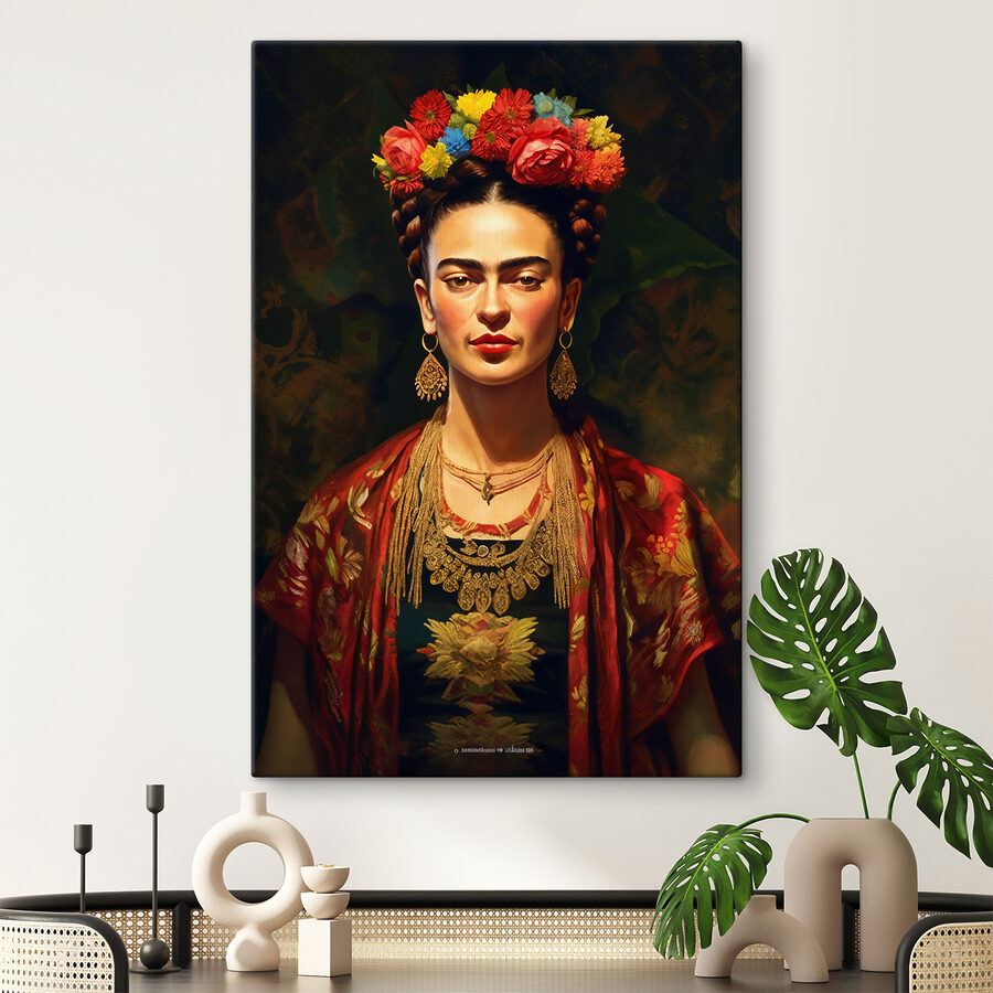 Une femme avec des fleurs dans les cheveux
