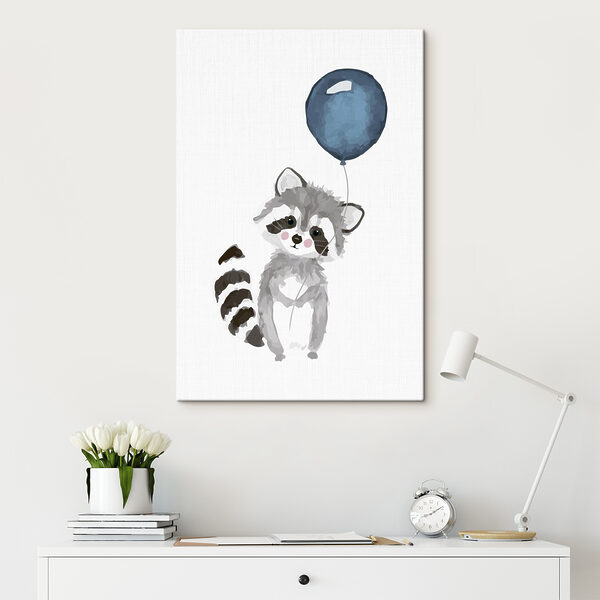 A raccoon holding a balloon A raccoon holding a balloon