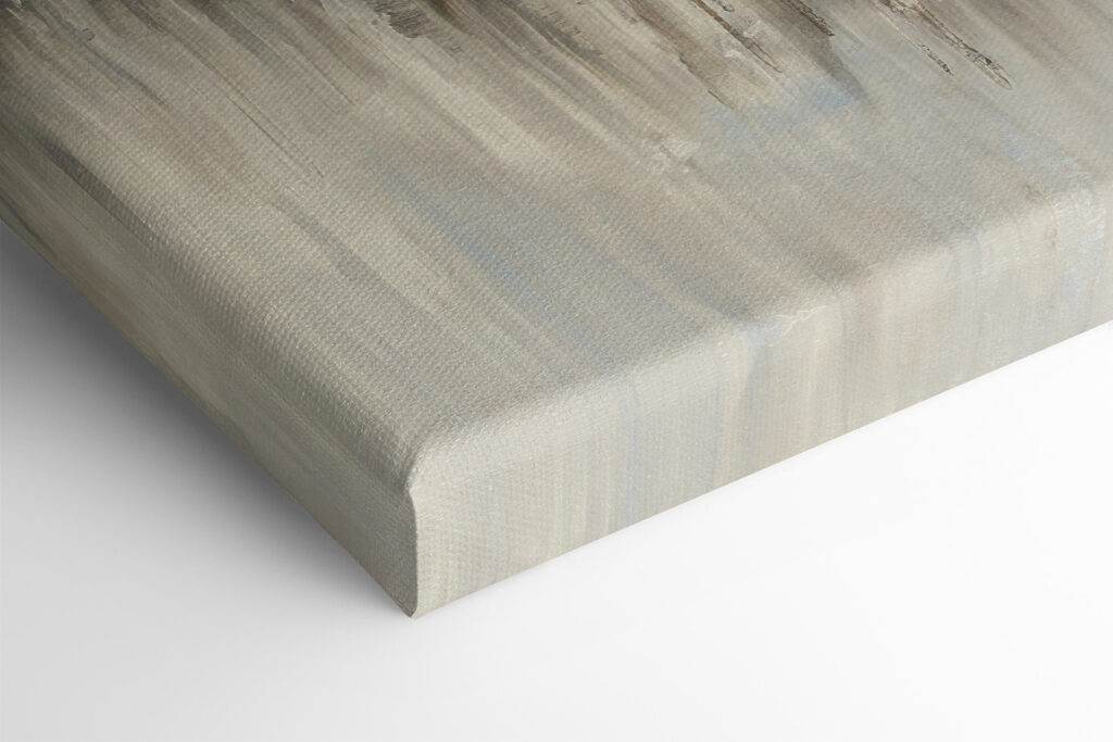 A close up of a painting