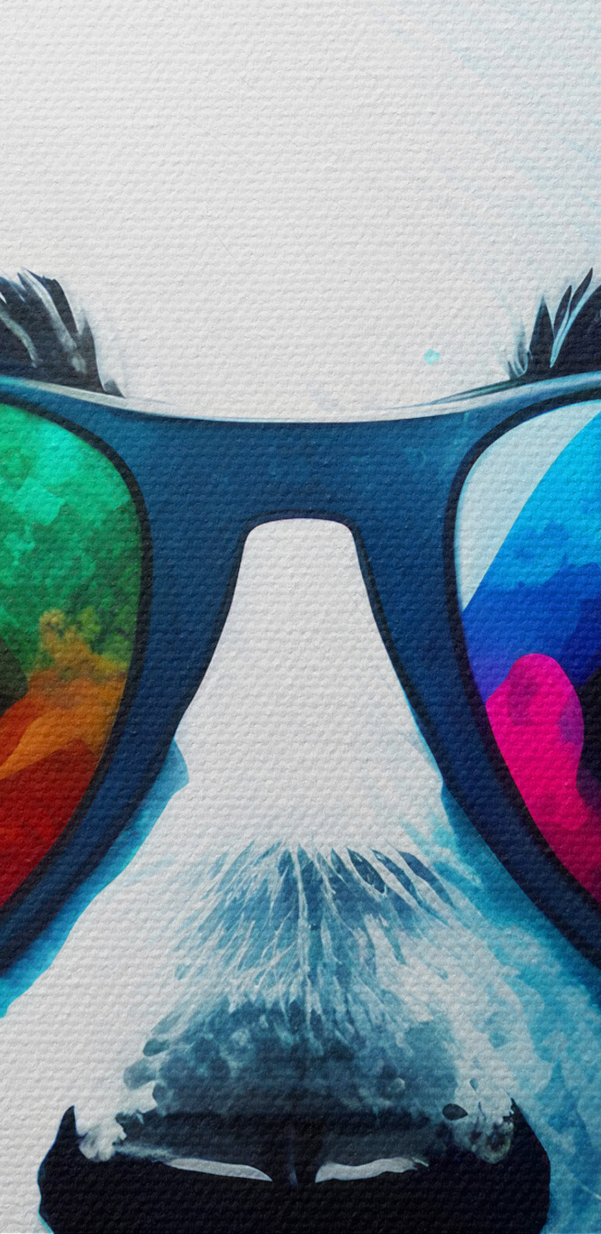Un panda portant des écouteurs et des lunettes de soleil