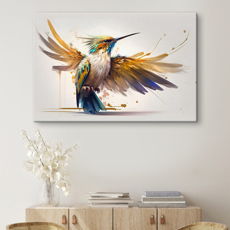 Un oiseau aux ailes déployées