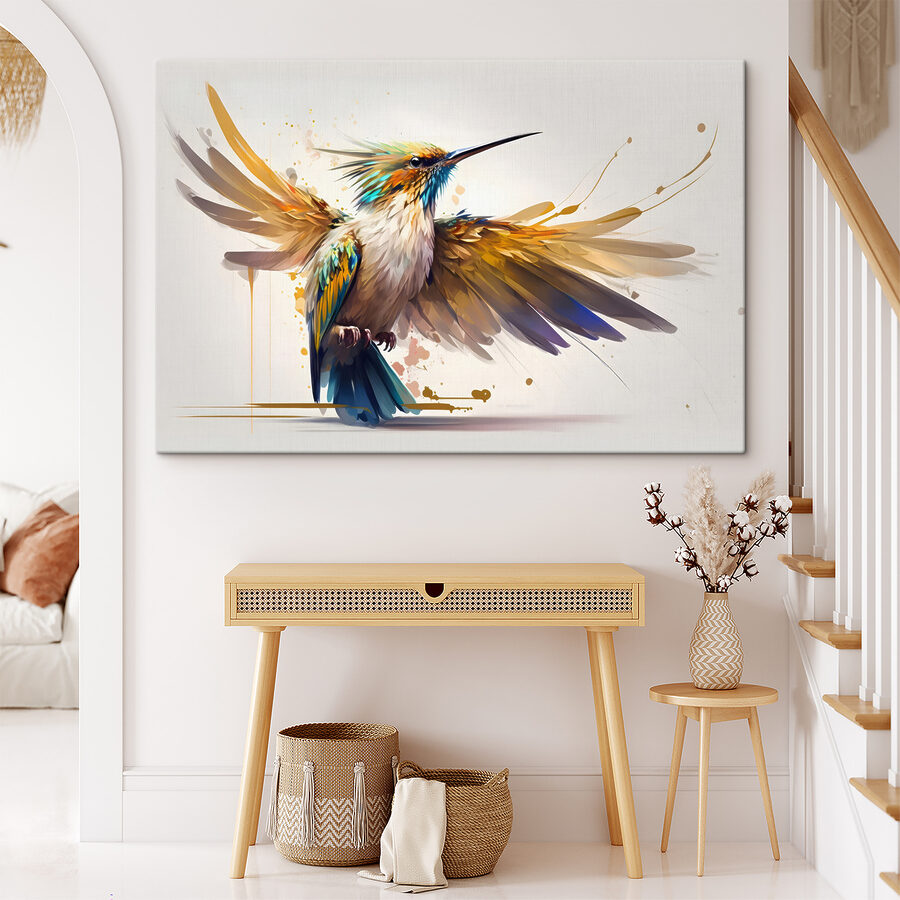 Un oiseau aux ailes déployées