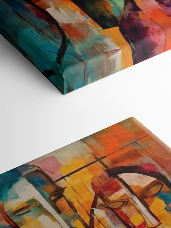 Une peinture de visages de personnes Une peinture de visages de personnes