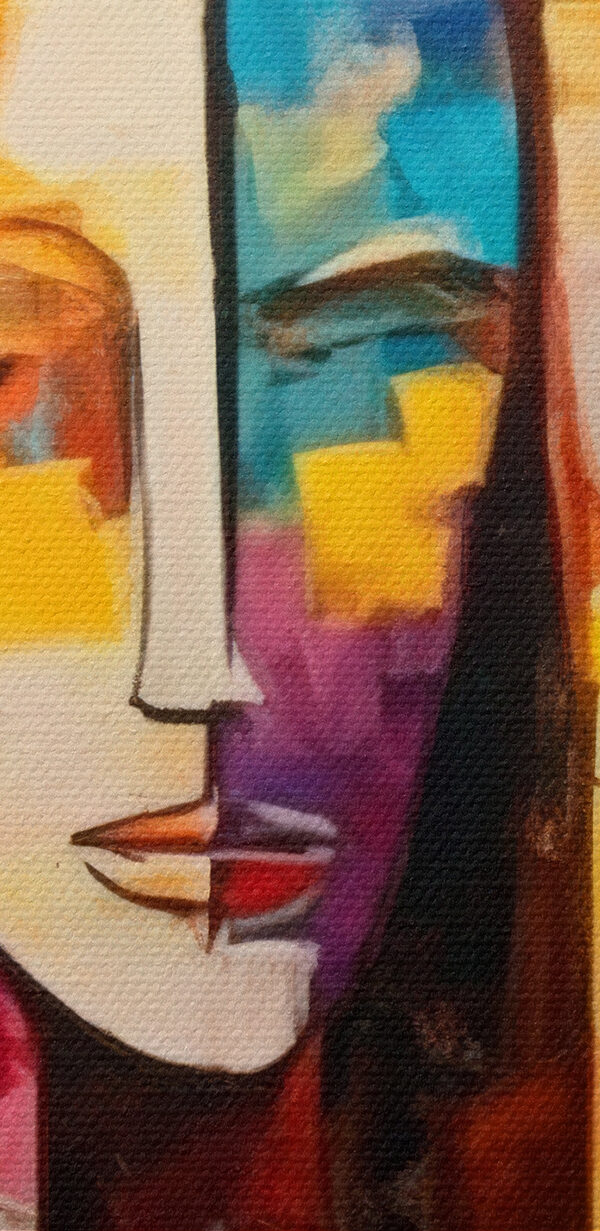 Une peinture de visages de personnes Une peinture de visages de personnes