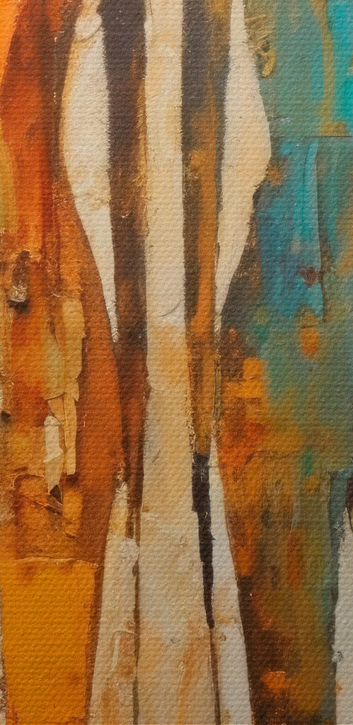 A painting of a group of people A painting of a group of people