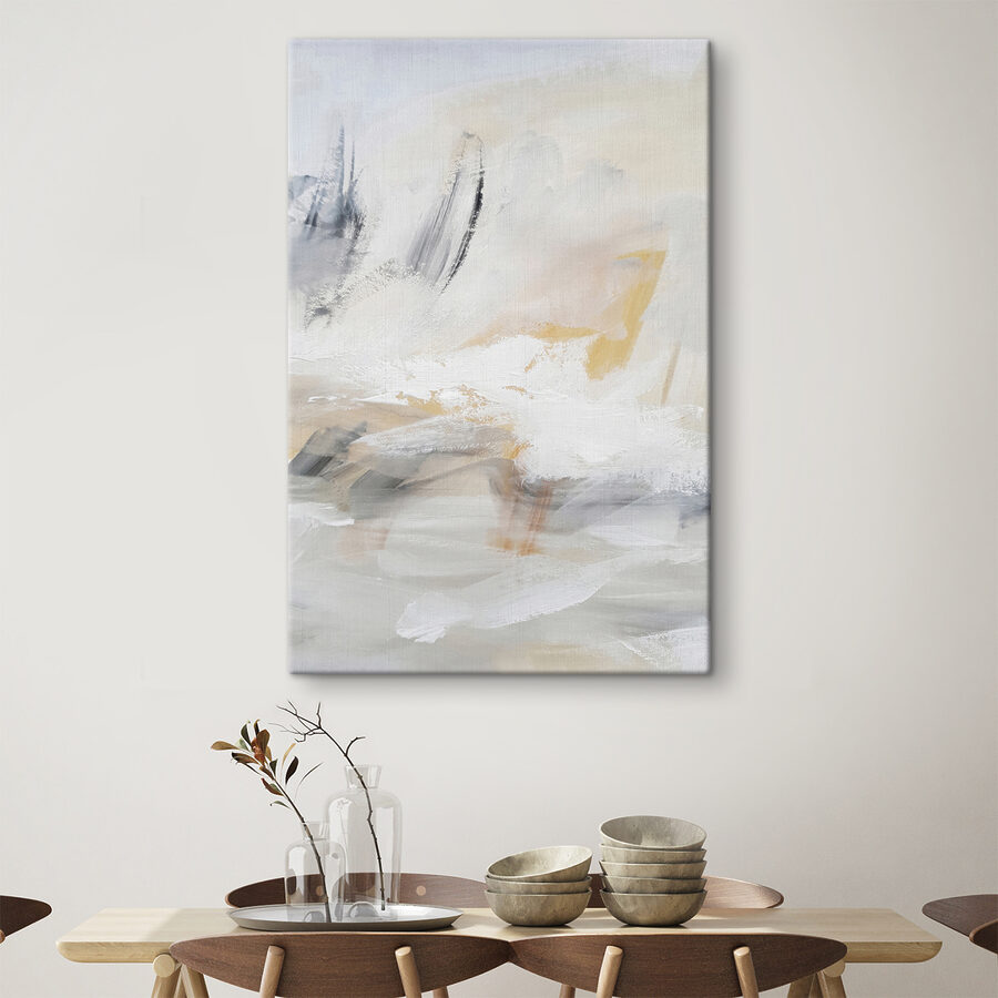 Un art abstrait blanc et gris