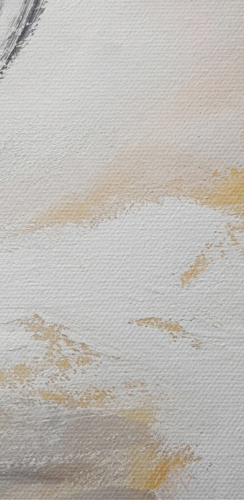 A white and grey abstract art