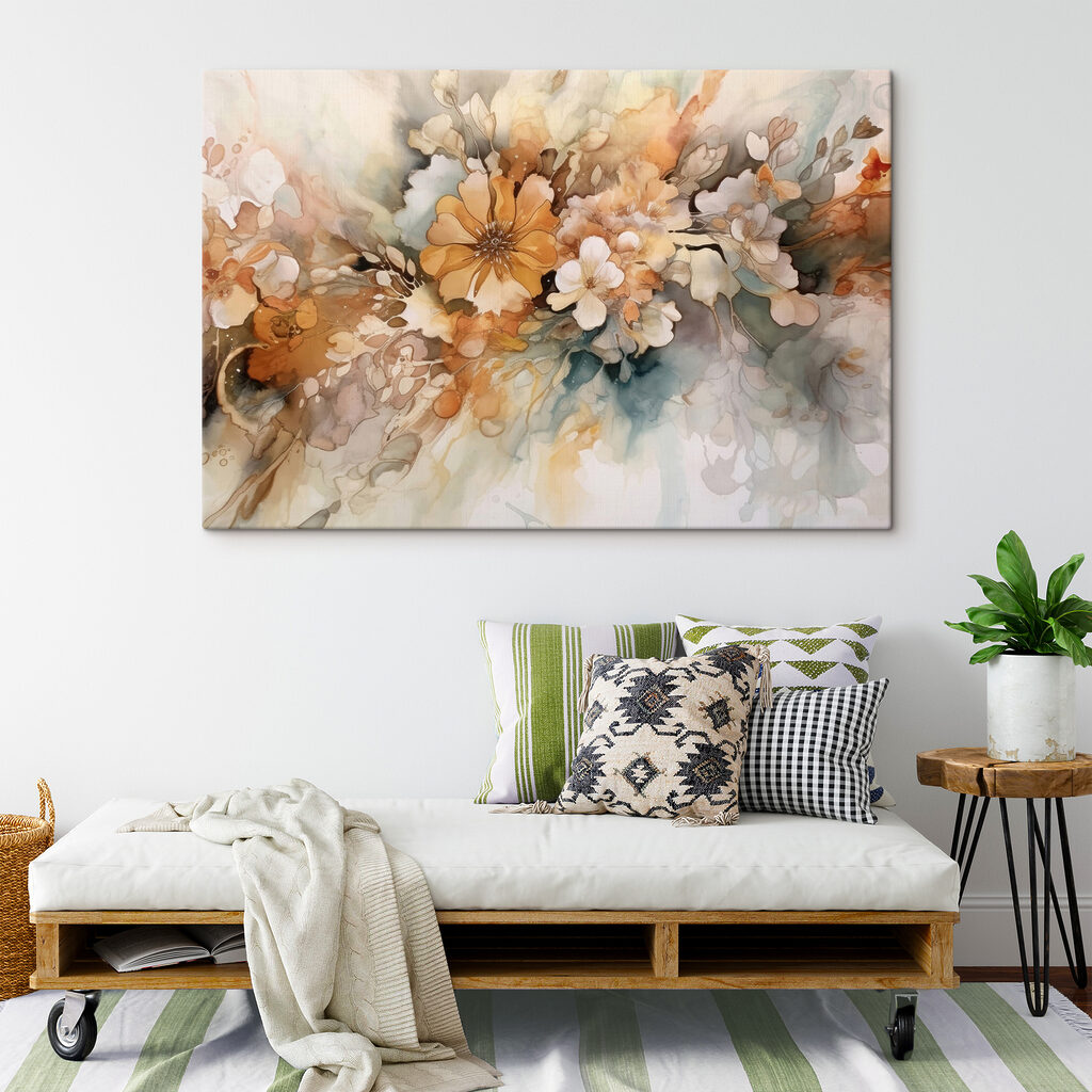 A painting of flowers