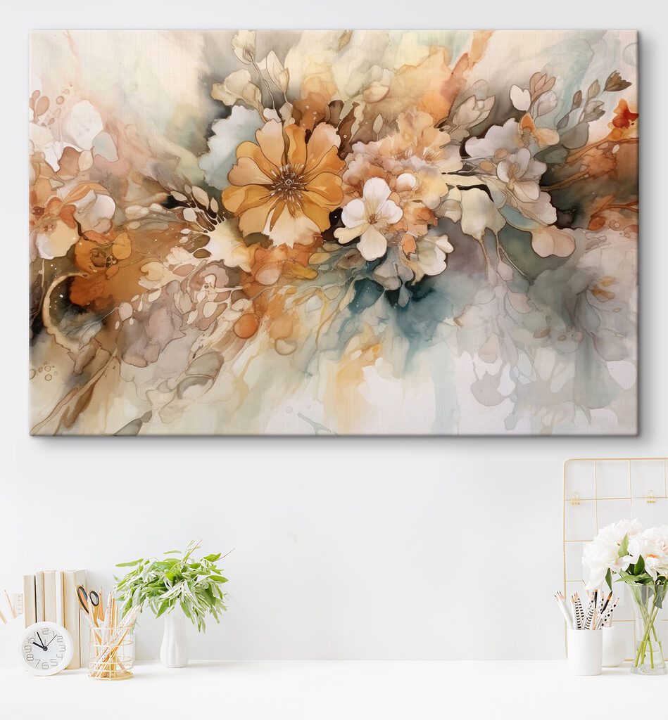 A painting of flowers