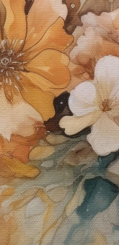 A painting of flowers