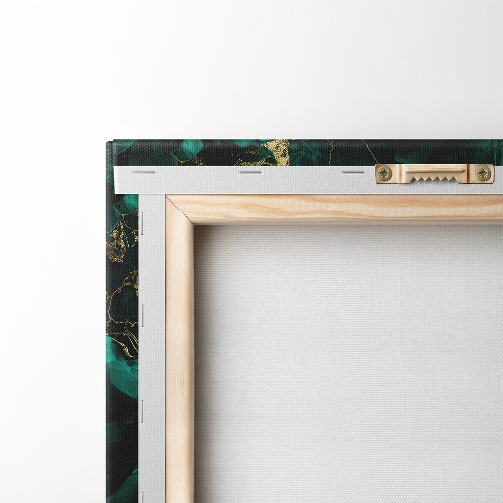 Elegant teal leaves with metallic veins