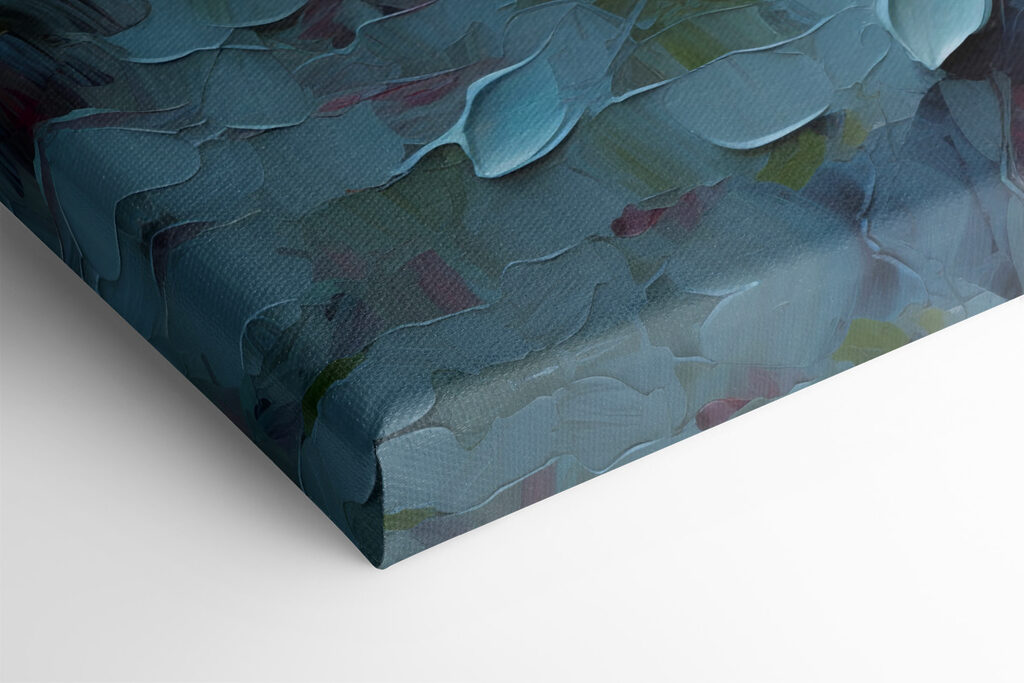 A painting of a flower