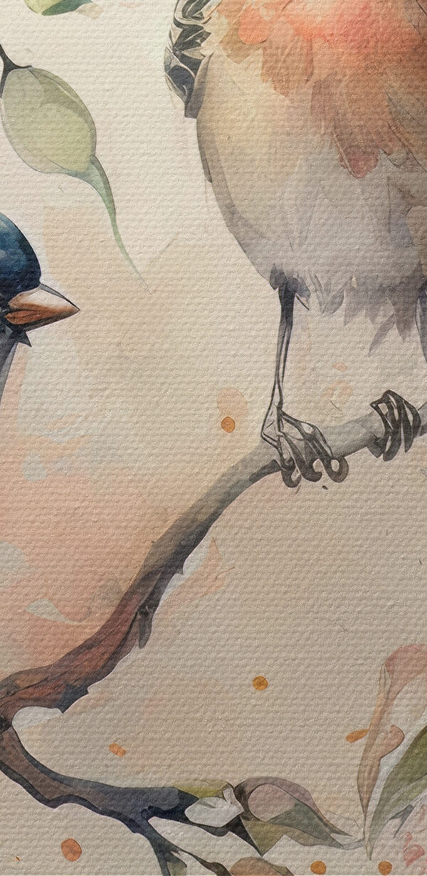 Groupe d'oiseaux sur une branche Groupe d'oiseaux sur une branche