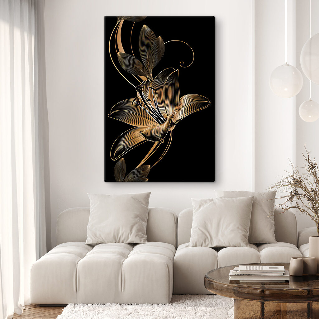 Élégant art floral noir et ambre s34437pig102s 1024x1024 - Élégant art floral noir et ambre