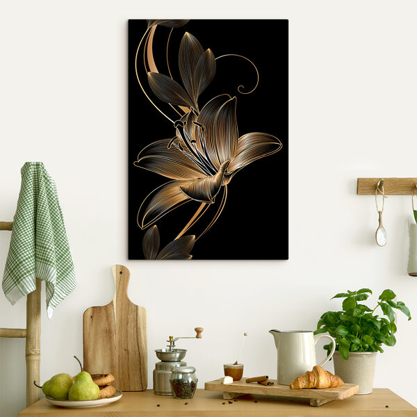 Élégant art floral noir et ambre s34437pik301s 600x600 - Élégant art floral noir et ambre
