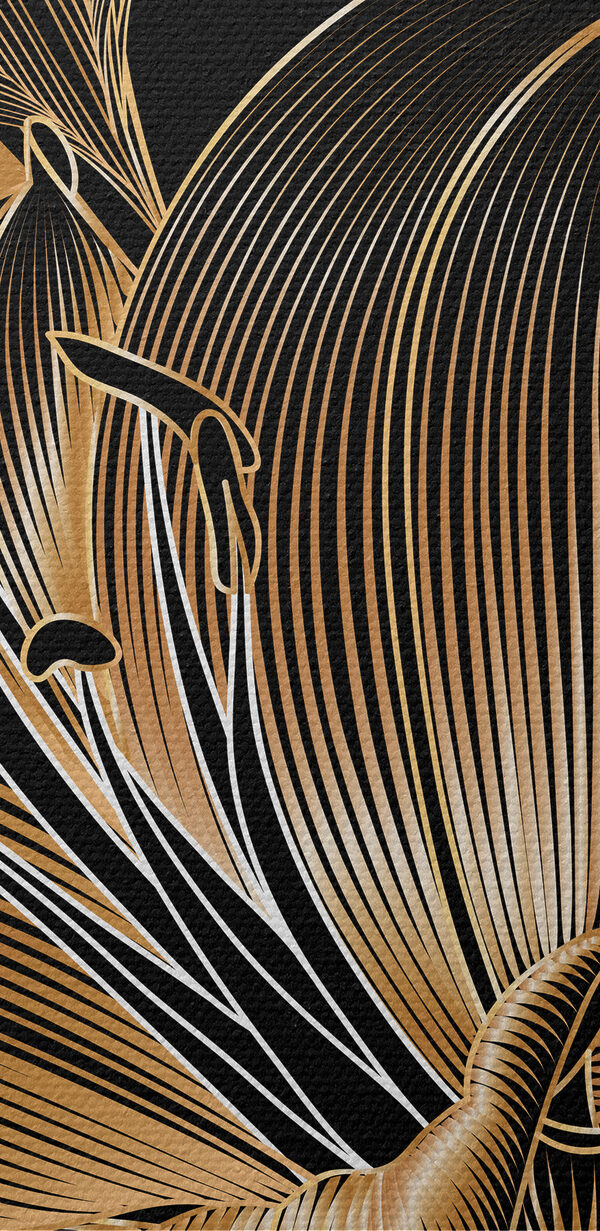 Élégant art floral noir et ambre s34437pzvl 600x1231 - Élégant art floral noir et ambre