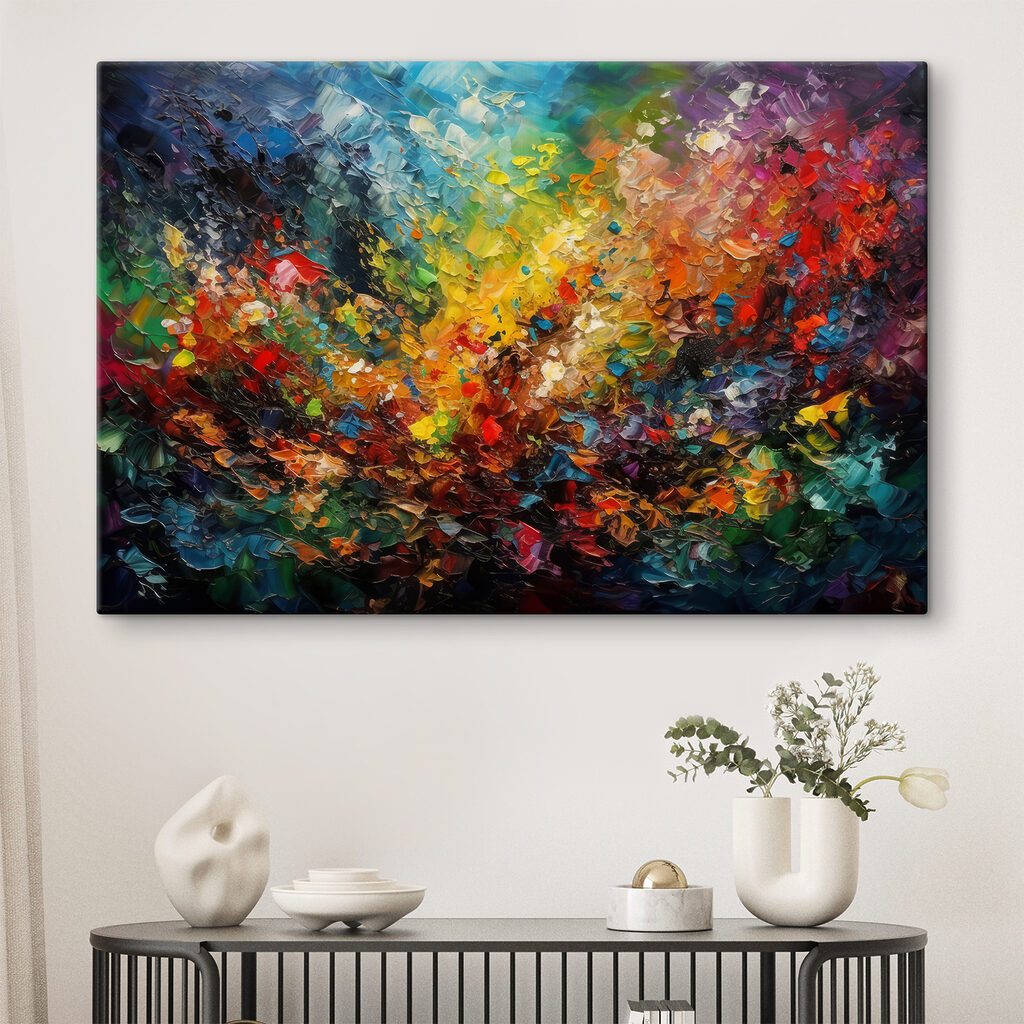 A colorful painting of many colors A colorful painting of many colors