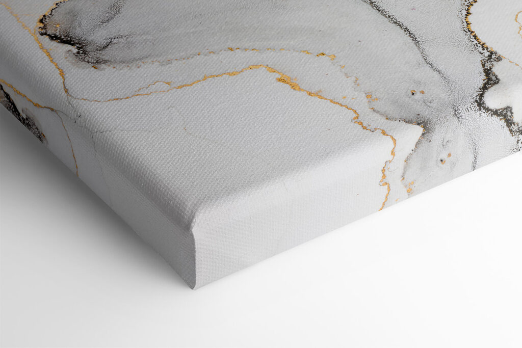 A close up of a painting