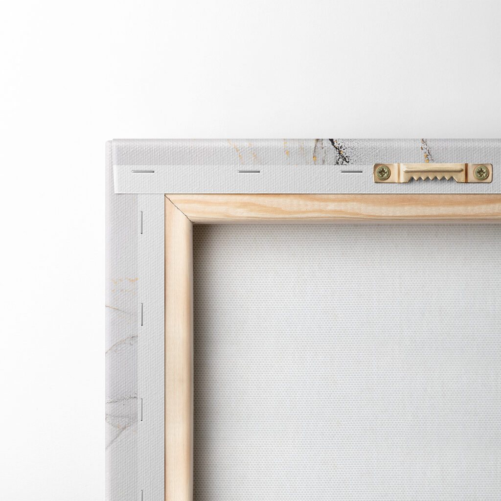 A close up of a painting