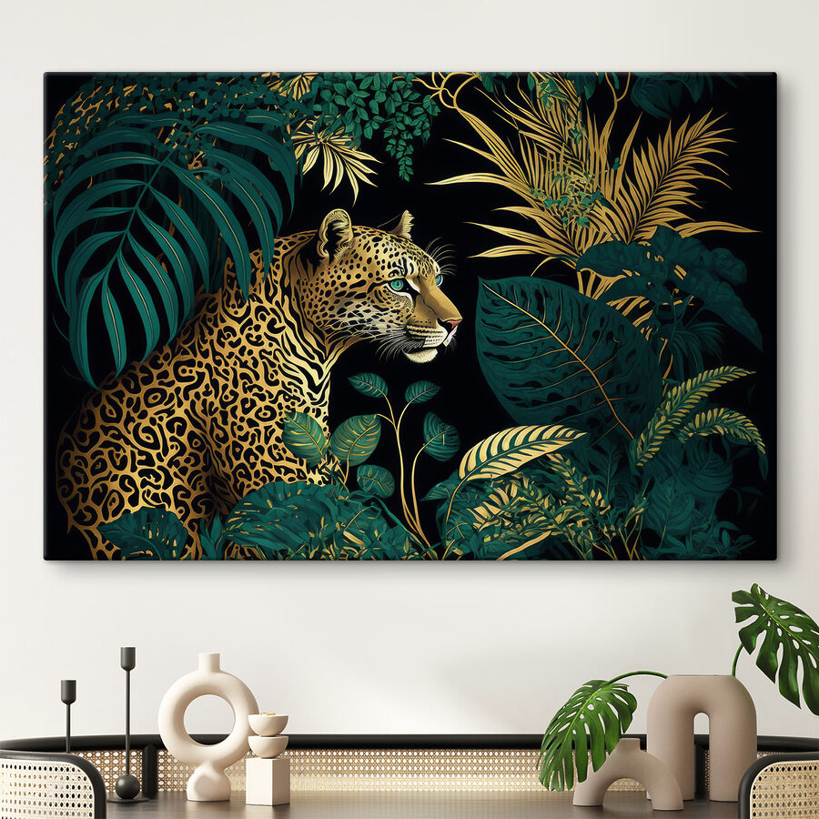 Un léopard dans la jungle