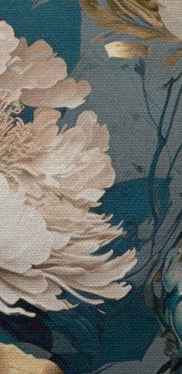 A painting of flowers and leaves A painting of flowers and leaves
