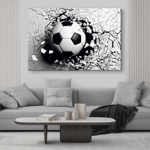 Un ballon de football qui traverse un mur Un ballon de football qui traverse un mur