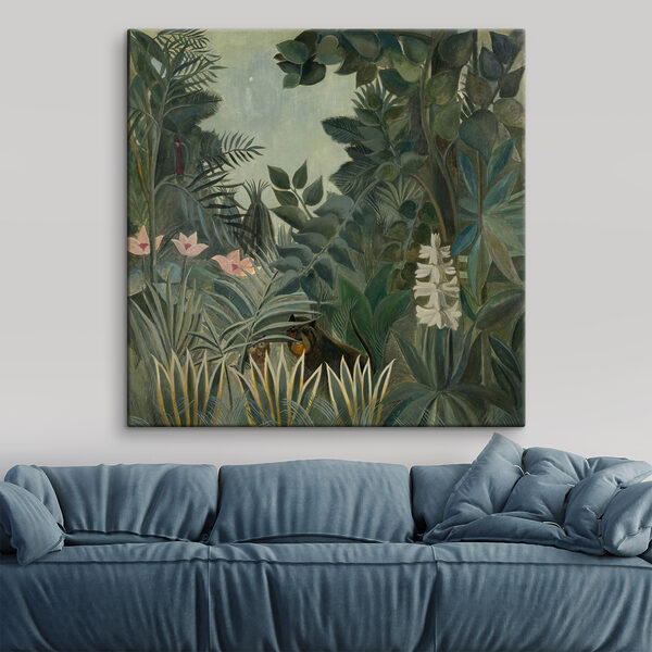 Peinture d'une jungle avec des plantes et des fleurs Peinture d'une jungle avec des plantes et des fleurs