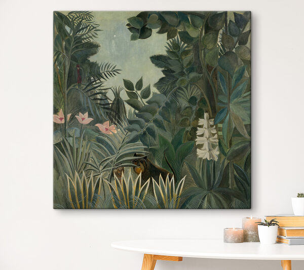 Peinture d'une jungle avec des plantes et des fleurs Peinture d'une jungle avec des plantes et des fleurs