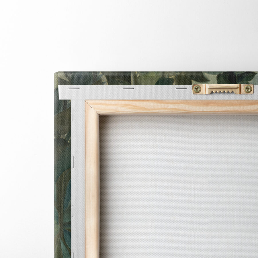 Peinture d'une jungle avec des plantes et des fleurs