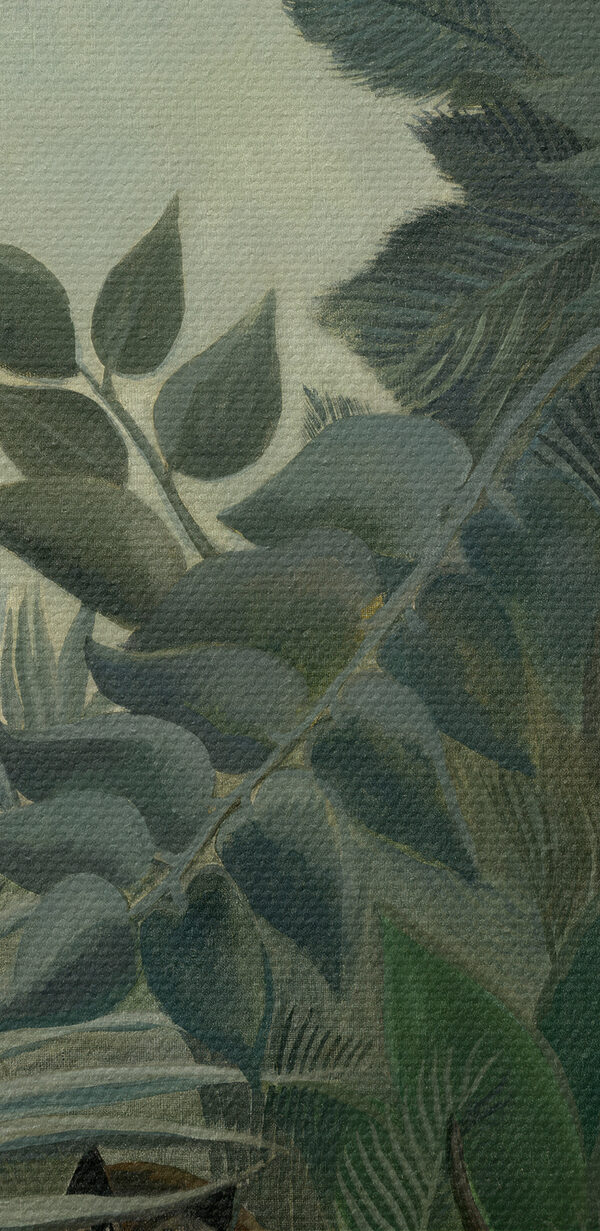 Peinture d'une jungle avec des plantes et des fleurs Peinture d'une jungle avec des plantes et des fleurs