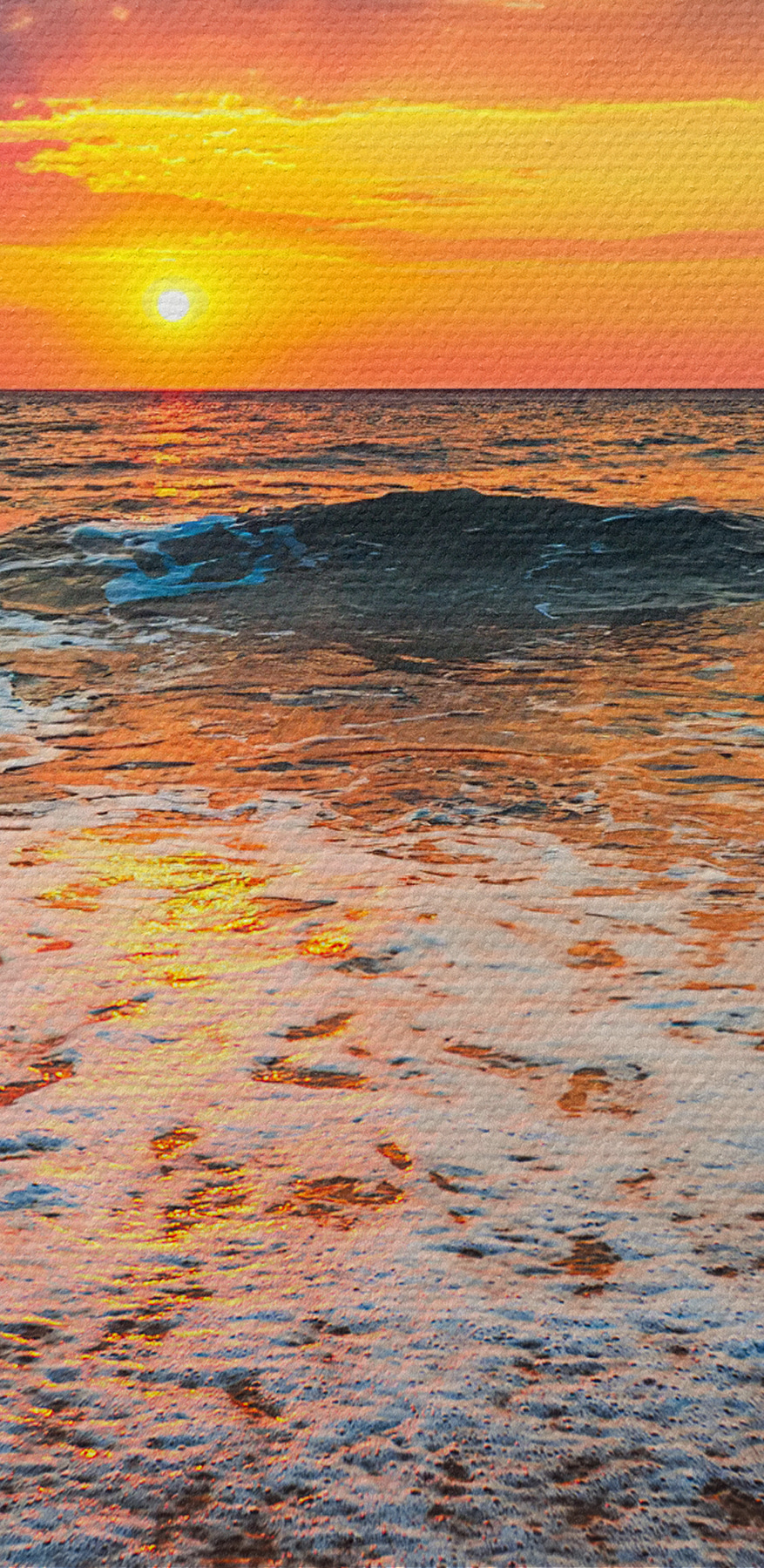 Coucher de soleil sur une plage