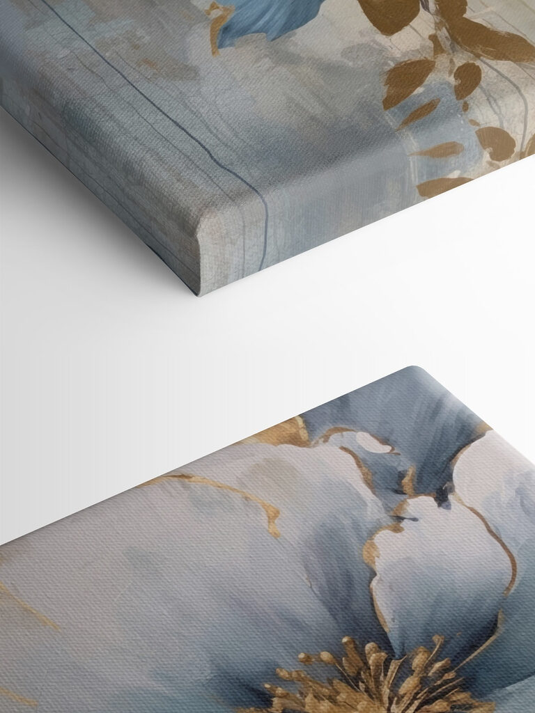 A painting of a flower