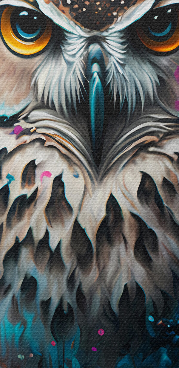 Un hibou avec des fleurs Un hibou avec des fleurs