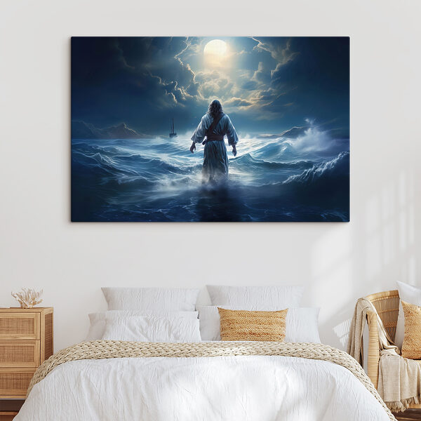 Un homme en robe de chambre debout dans l'eau Un homme en robe de chambre debout dans l'eau
