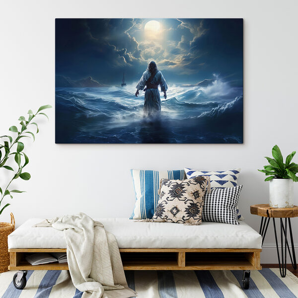 Un homme en robe de chambre debout dans l'eau Un homme en robe de chambre debout dans l'eau