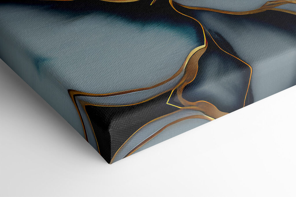 A close up of a painting