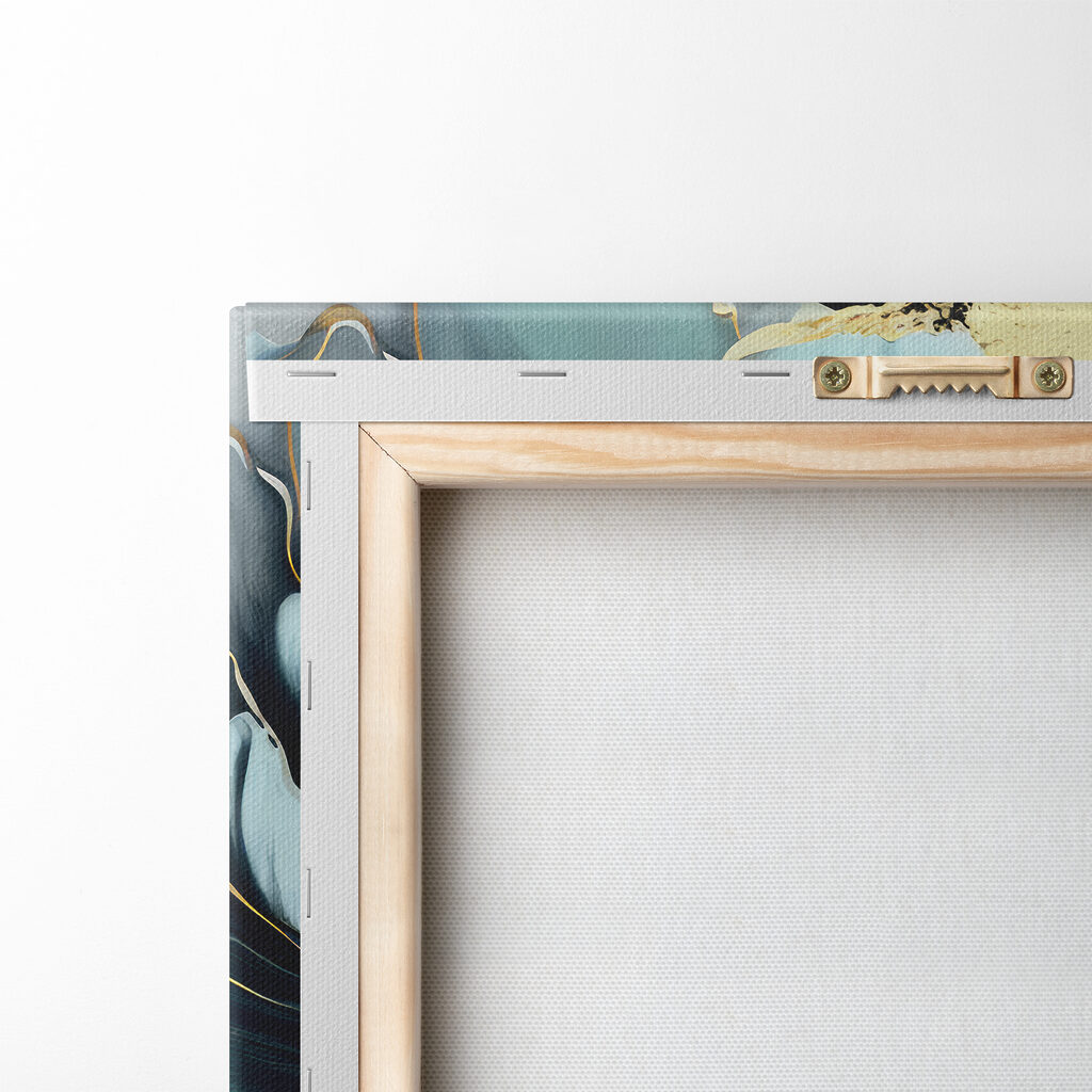 A close up of a painting