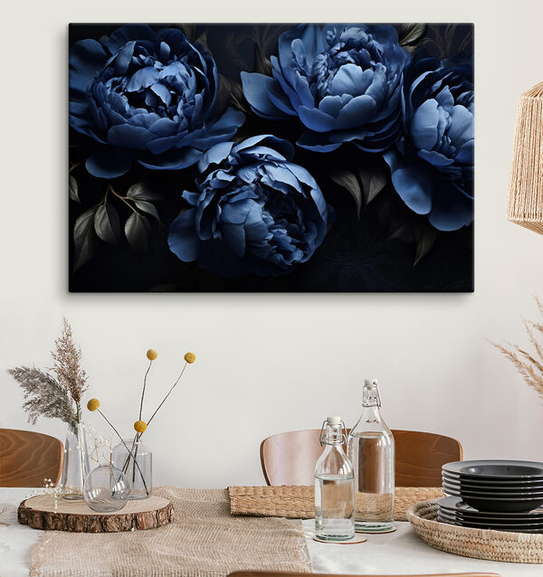 Un groupe de fleurs bleues Un groupe de fleurs bleues