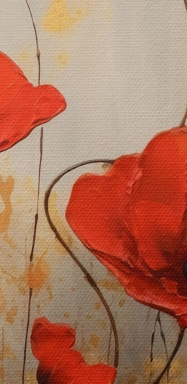 Un tableau de fleurs rouges Un tableau de fleurs rouges