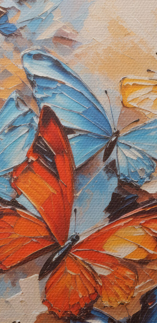 A painting of butterflies A painting of butterflies