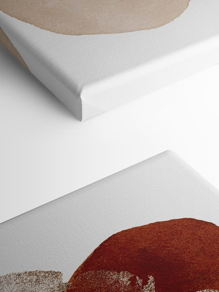 A close up of a painting